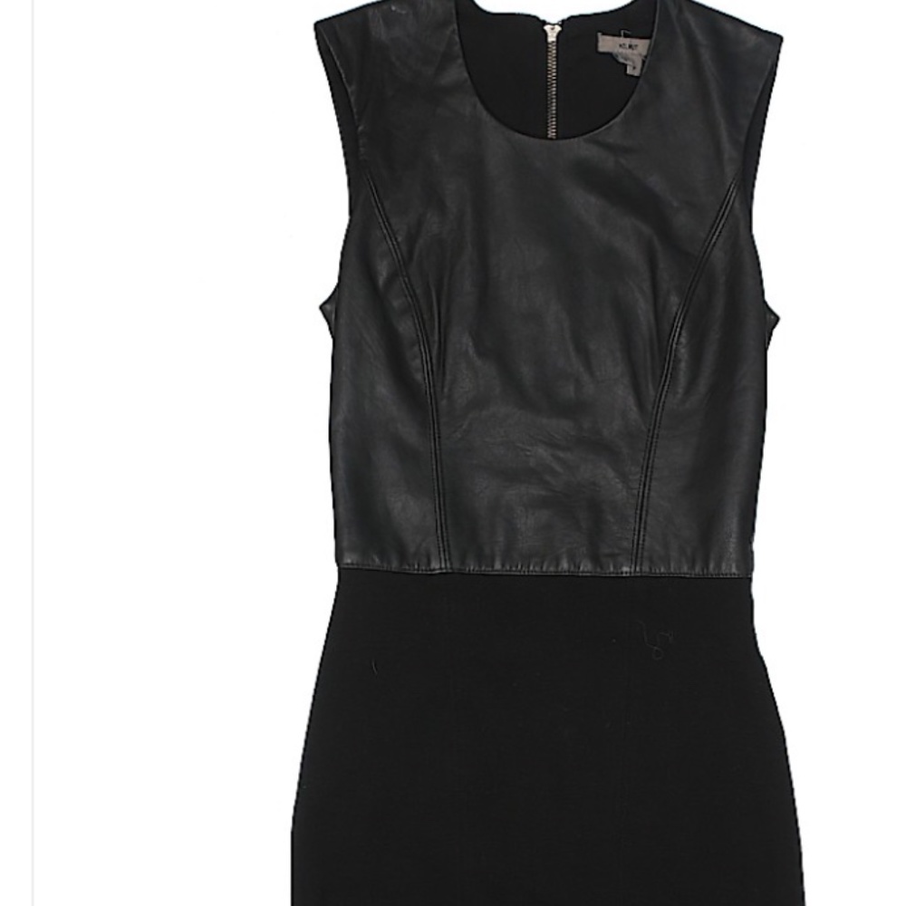 Helmut Lang Dress, Size P - leather front